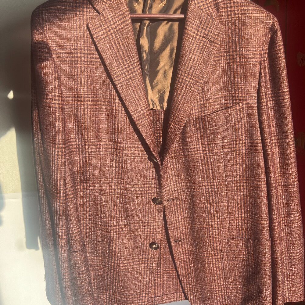 Kiton Plaid Sport Coat